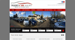 Desktop Screenshot of fleetcarsales.org.uk
